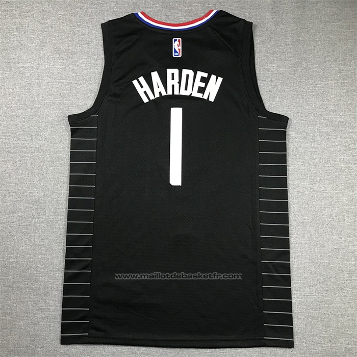 Maillot Los Angeles Clippers James Harden #1 Statement 2021-22 Noir